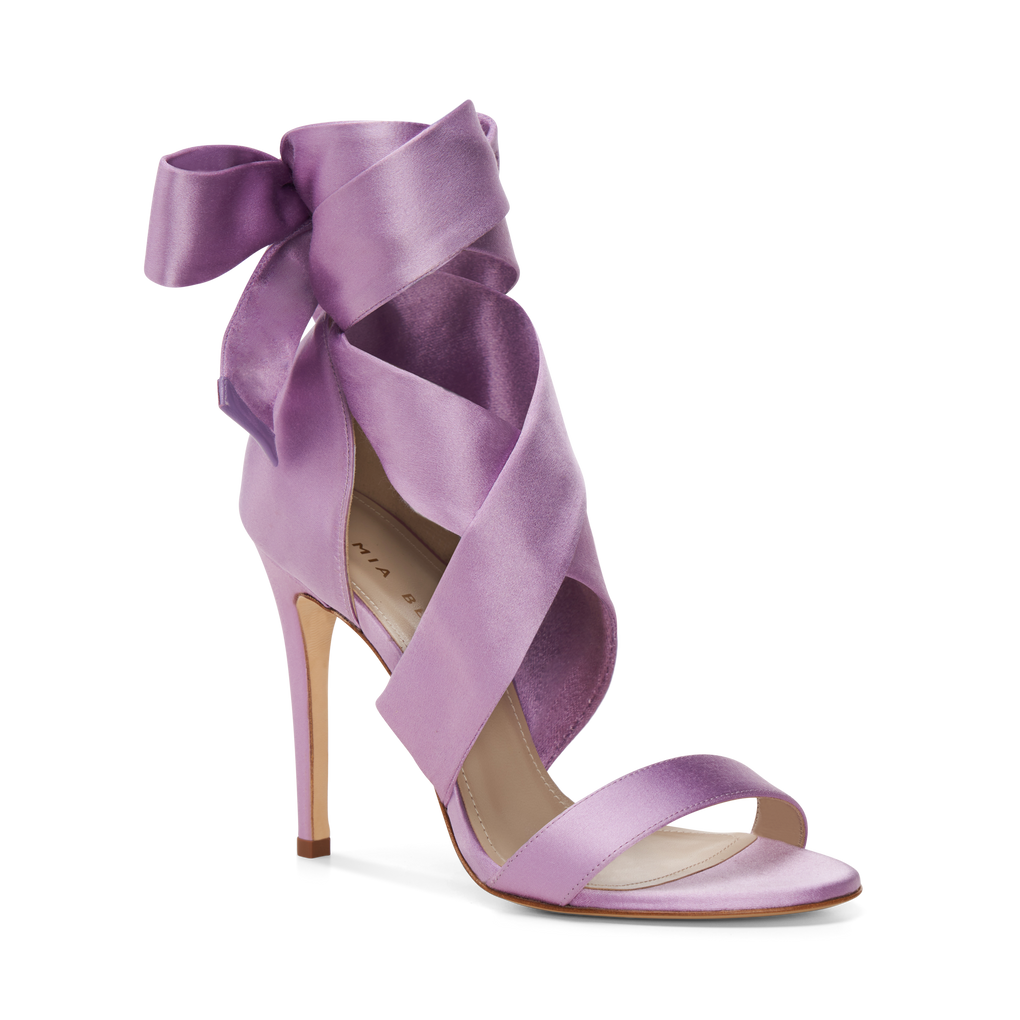 【MIA BECAR ミア ベカール】シルバークリスタルリボン ミュール Alessandra Sandal 85 – Mia Becar